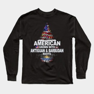 Christmas Tree  American Grown With Antiguan & Barbudan Roots - Gift for Antiguan & Barbudan From Antigua & Barbuda Long Sleeve T-Shirt